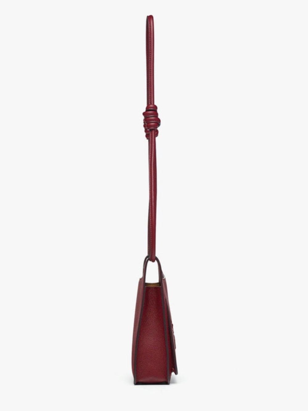 MCM Leather Mini Debossed Logo Himmel Hobo Bag Red Burgundy NWT full inclusion - Picture 4 of 12